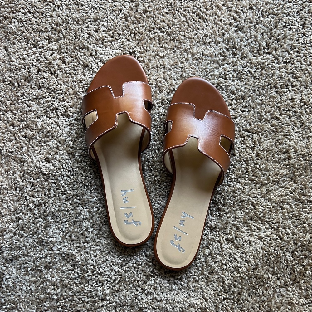 Cognac Leather Alibi Sandals